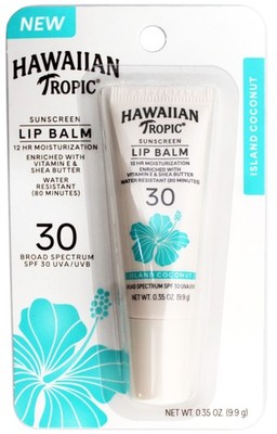 Hawaiian Tropic SPF 30 Lip Balm Island Coconut 0.35 oz