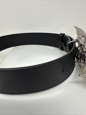 Gucci GG Marmont Black Leather Belt with Crystal Double G  display picture 2