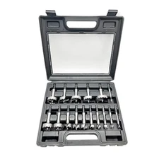 Bit Set 16Pcs Hex Shank, Wood Drill Bits Set with Multi Sided Shank 16PCS