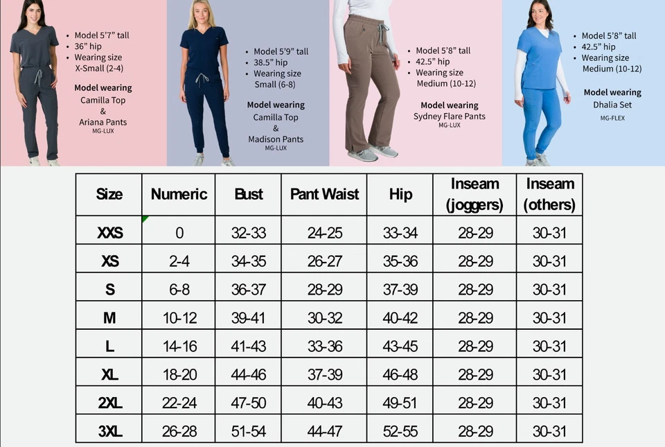 PACK de 2 Pantalones Médicos Elásticos Medgear para Mujer, Estilo Utilitario con 7 Bolsillos Foto 2 de 3