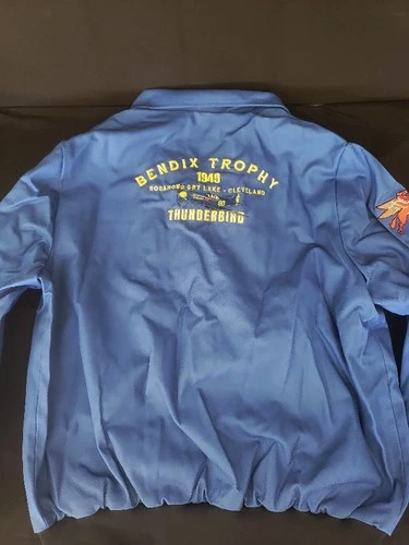Barnstormer Thunderbird Bendix Air Racing Jacket Blue Unused P-51C Mustang image 2