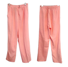 Vintage 80s Peach Cotton Summer Pants Vintage Balkan 26 28 Waist