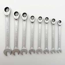 8 x Gedore Maulschl&uuml;ssel 7R mit Ringratsche 8 9 10 11 12 14 15 17 mm gerade