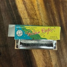 Golden Cup Harmonica Black Made In China With Box Vintage