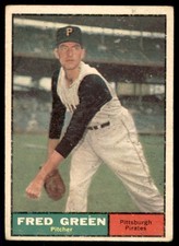 1961 Topps Fred Green Pittsburgh Pirates #181 VG (Surface scratches)