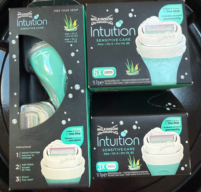 Schick Intuition Sensitive Care Wilkinson Sword  10 Cartridges + Razor Handle