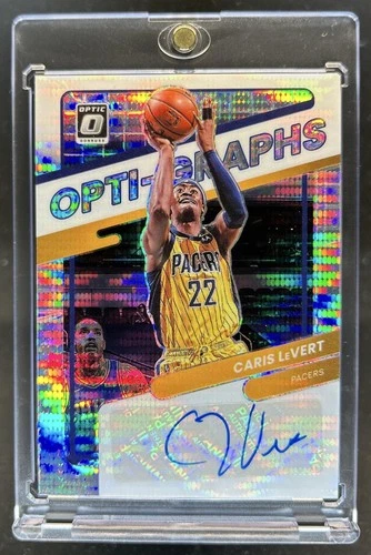 2021-22 Panini Donruss Optic Caris LeVert Opti Graphs Pulsar Prizm Auto #/20