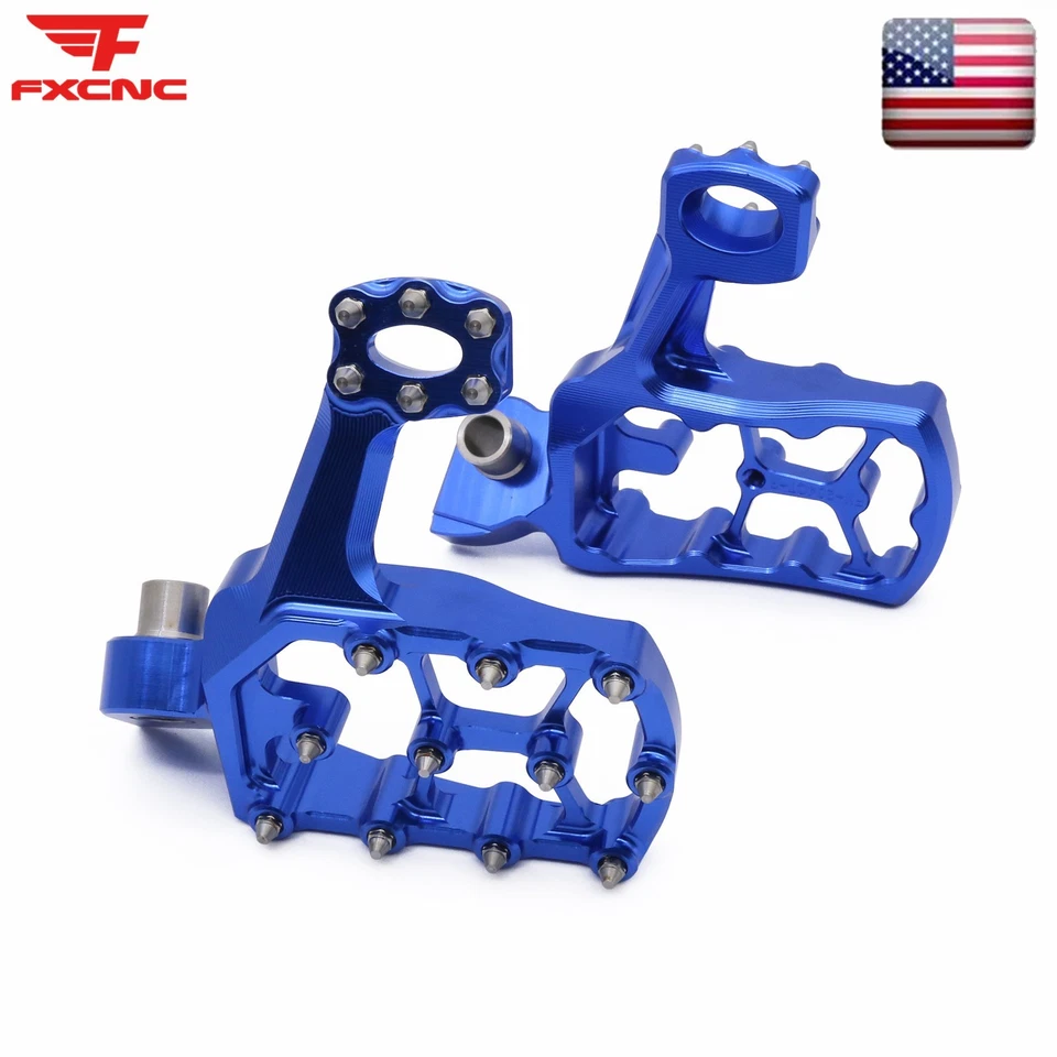 Espieras extendidas CNC azules nuevas EE. UU. para Yamaha WR250F WR250R WR250X WR426F WR450F Foto 4 de 4