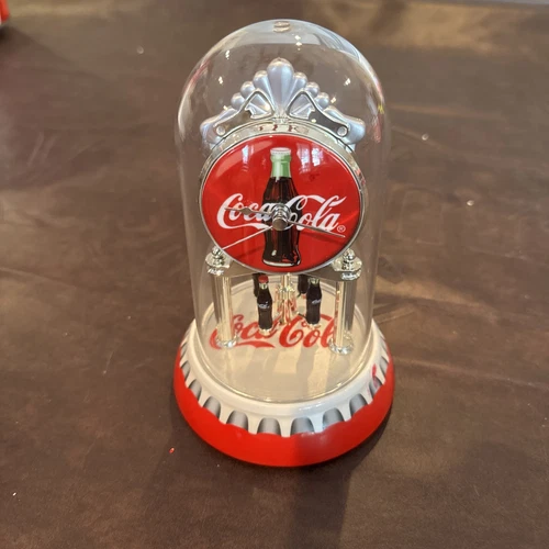 Collectible Coca-Cola Desk Clock w/Coke Bottles Vintage.