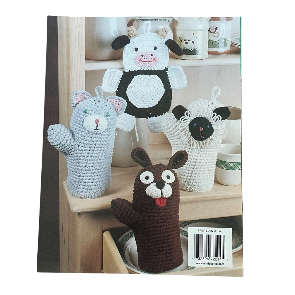 ANNIE'S ATTIC Crochet Cache Critters Animals Frog Pif & More Patterns Kitchen - Image 2 of 3