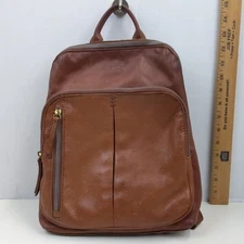 American Leather Co Brown Leather Backpack Purse Womens Travel Bag Southwestern 