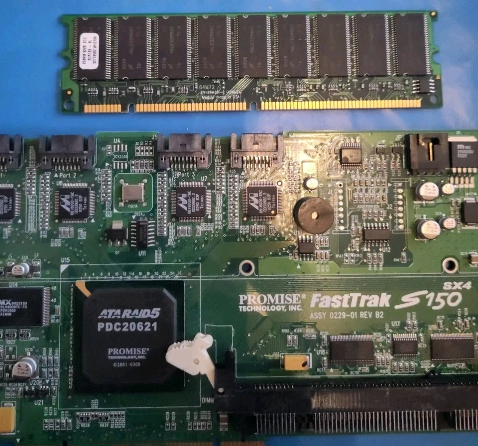 PROMISE FastTrak S150 SX4 PCI SATA Controller Card 256MB RAMM inkl. - Bild 3 von 4