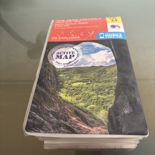 OS Ordnance Survey Active Explorer Map OL24 The Peak District, White ...