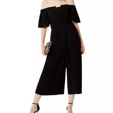 KAREN MILLEN SHORT SLEEVE FORMAL BLACK JUMPSUIT