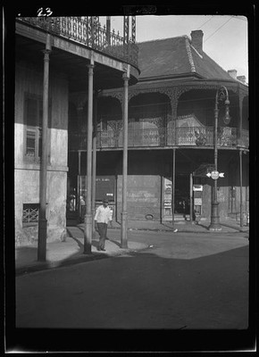 Photo:New Orleans Louisiana Dauphine Street 1920s Balcony Street Scene