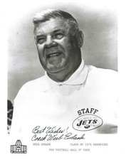 Autographed WEEB EWBANK New York Jets 8x10 Photo w/PSA/DNA COA