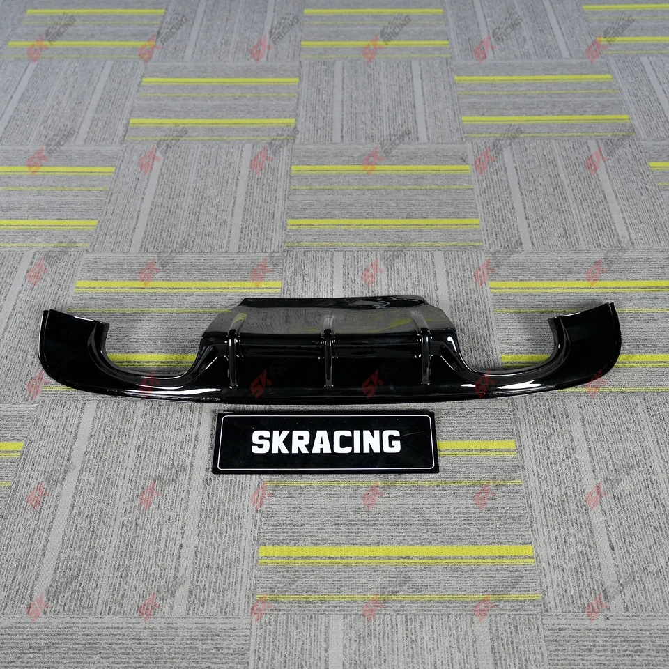 Compatível com 2016-2019 Jaguar XF forjado/fibra de carbono/preto para-choque traseiro difusor labial - Imagem 3 de 4