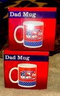 Lot of 2 /White/Blue/Red "All American Dad" Cup Mug — photo 3