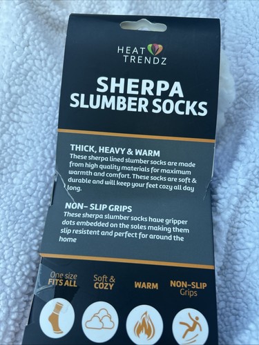 New Heat Trendz Sherpa Slumber Socks 1 Size Fits All Multicolor Stripes Unisex - Picture 6 of 8