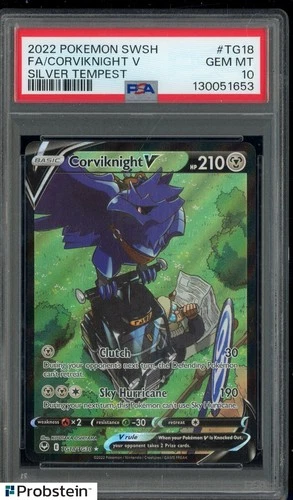 2022 Pokemon SWSH Silver Tempest #TG18 FA Corviknight V PSA 10 GEM MINT