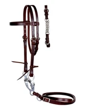 Reinsman Bridle Leather Headstall Reins Curb Bit Strap Pony 7005