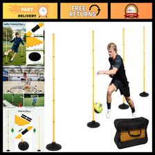 6 FT Agility Training Poles for Soccer, Basketball, Football, Equestrian - 4/6/8