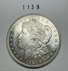 1921 D Morgan Silver Dollar US $1 90% Silver Coin Uncirculated
