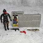Vintage GI Joe Cobra Iron Grenadiers Action Figure Complete w File Card 1988