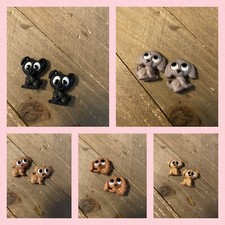 PLAYFUL PUPPIES Post Earrings 5 different puppies