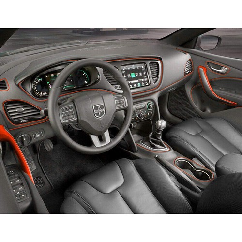 10M Orange Car Door Interior Edge Line Moulding Trim Molding Strip Auto Decor . - Picture 5 of 7