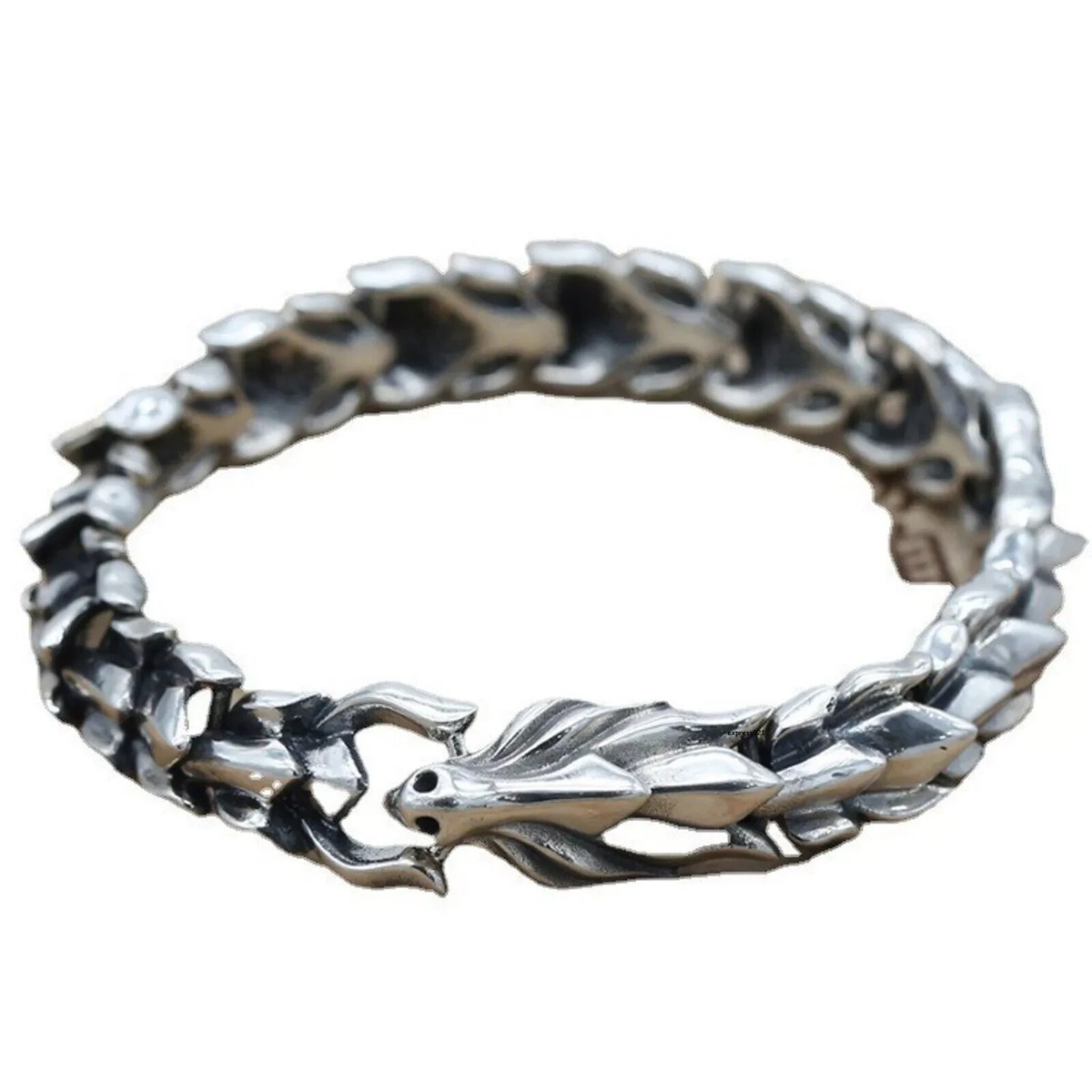 Solid 925 Sterling Silver Chain Men 12mm Dragon Link