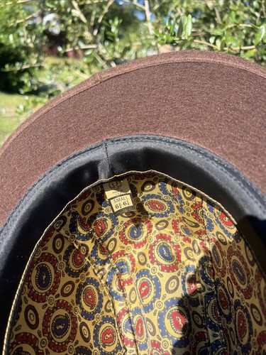 Vintage Brown Cowboy Hat With Feather Size Small Made In The USA - Picture 18 of 20