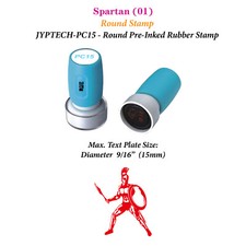 Spartan 01 Round Teacher Stamp JYP PC15 Pre-Inked Rubber Stamp