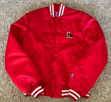 Vintage Ohio State Buckeyes Champion Snap Button Satin Jacket Size Large USA