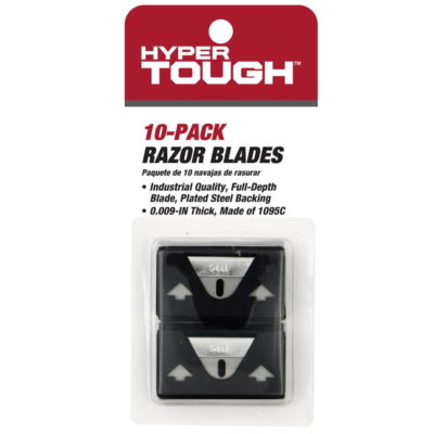 Hyper Tough 10-PACK RAZOR BLADES Single Edge • 0.009