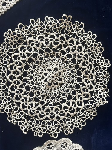 Vintage Lace And Crocheted Doily Doilies Runner Lot - Bild 9 von 12