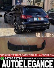 0063 DIFFUSORE AUDI A3 8V 2012-2015 SPORTBACK SOTTO PARAURTI POSTERIORE RS3 ABS