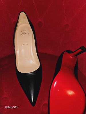 Christian Louboutin Apostrophy Pumps 100 Black Nappa Leather