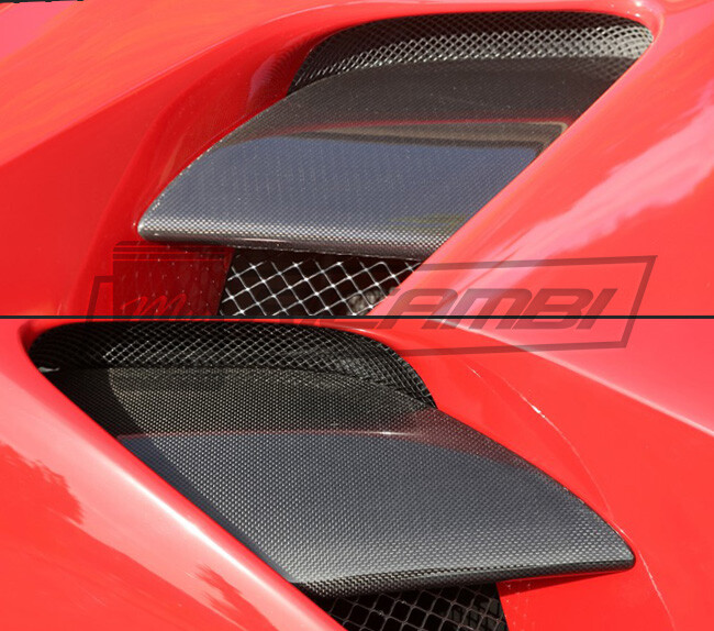 Ferrari 488 GTB & 488 Spider Carbon Fiber Side Air Intake Flaps