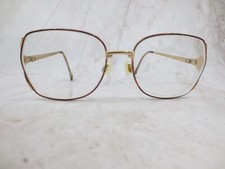 Vintage Luxottica Nina Eyeglasses Frame Women Gepharvest Metal Square 54-17-125