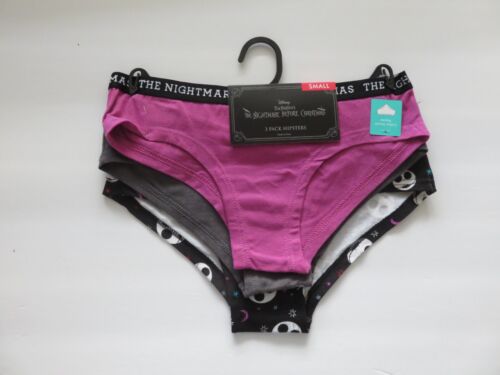 The Nightmare Before Christmas 3 Pack Cotton HIPSTER PANTIES Size Small (#084)
