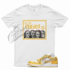 White FRIENDS T Shirt for J1 1 Pollen Yellow University Gold SB Overbreak 