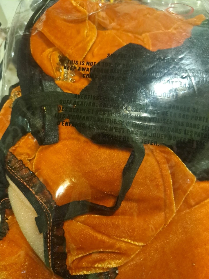 Sexy Disfraz de Halloween Para Mujer Bruja Picante Vestido y Sombrero Terciopelo Naranja Red Medias Foto 3 de 4