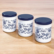 Set of 3 Storage Tea Coffee Sugar Canisters
