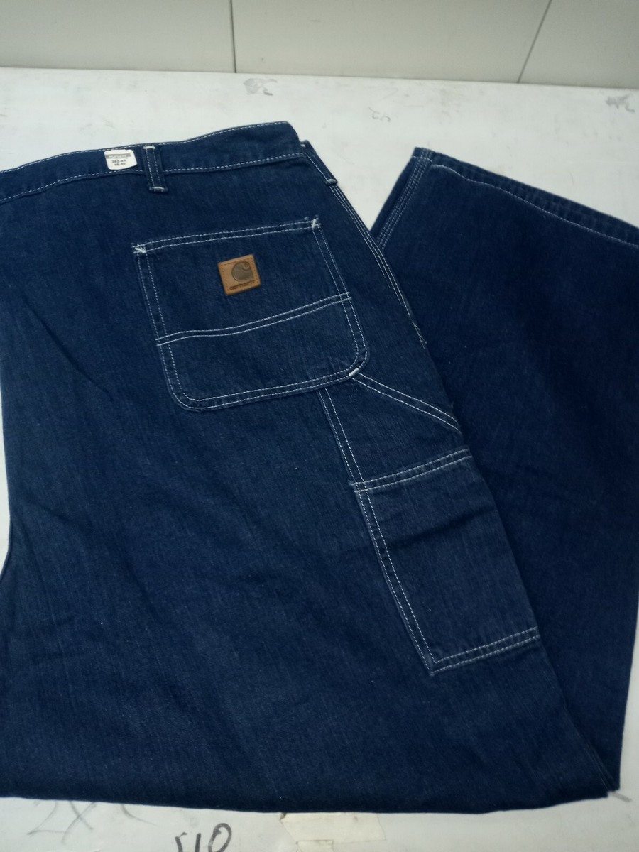 NEW! Carhartt 382-83 DUNGAREE FIT Men's Size 44X34 Blue Carpenter