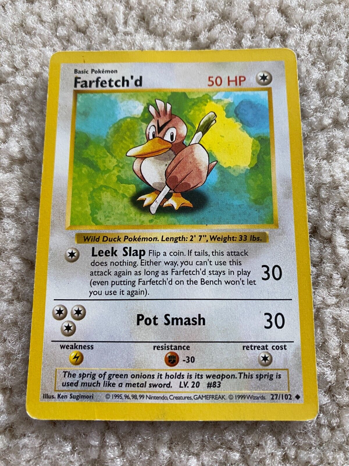 Farfetch'd (Base Set TCG) - WikiDex, la enciclopedia Pokémon