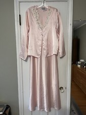 2 Piece Blair Nightgown and Jacket Pink Set Size Medium