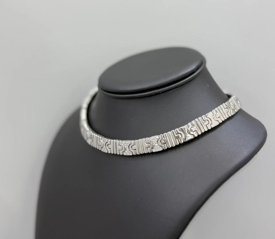 Collar Bulgari Parentesi Bvlgari Vintage Oro Blanco 18K, 137,7 gm, S108396 Foto 4 de 4