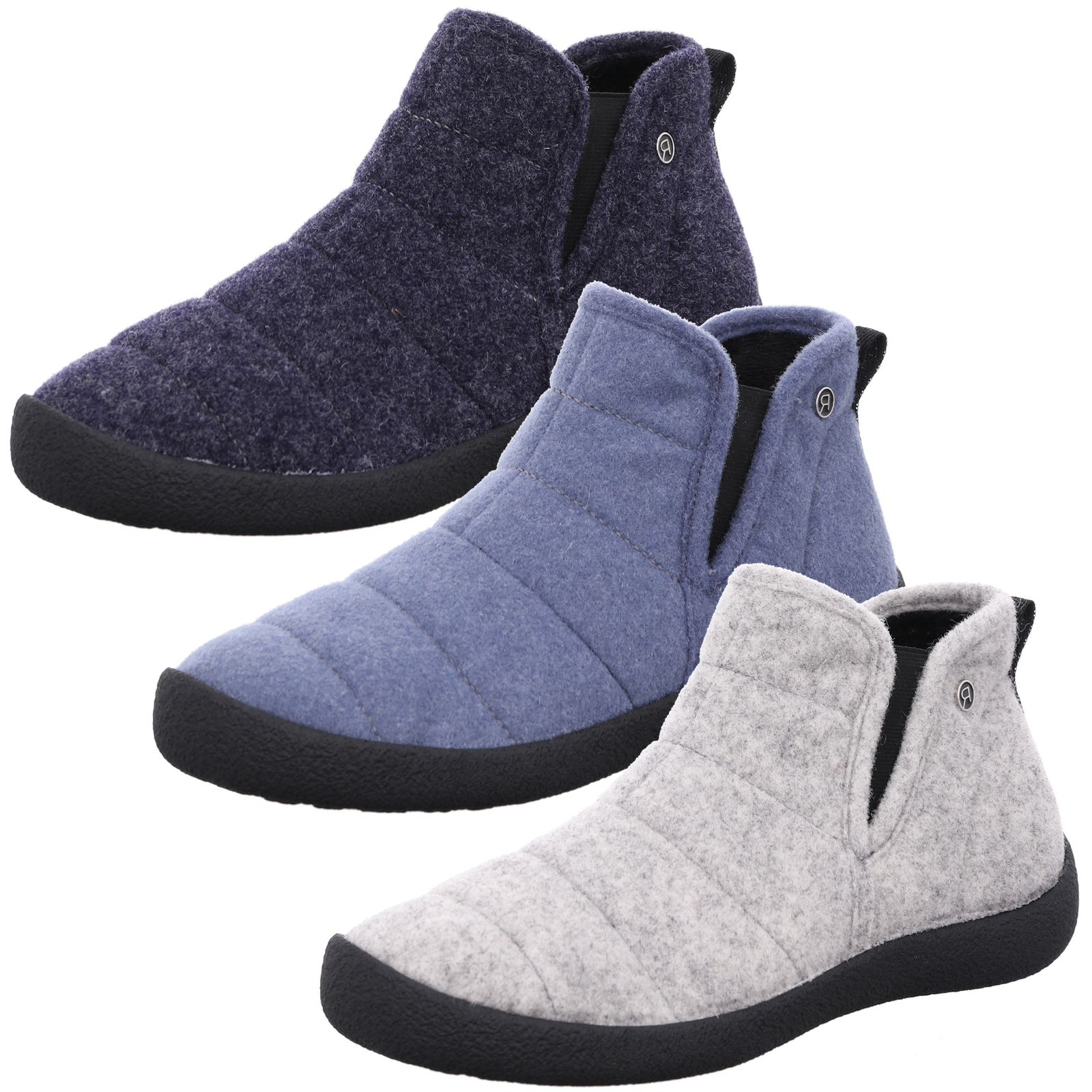 PANTOFOLA D’ORO Rohde Donna Pantofole Chiuso Inserti Elasticizzati Trapuntato Alla Moda D. Olbia