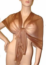 Glitter Sciarpa Fluard Scialle Elegante da Uomo ,Donna Coprispalle Stola Beige S